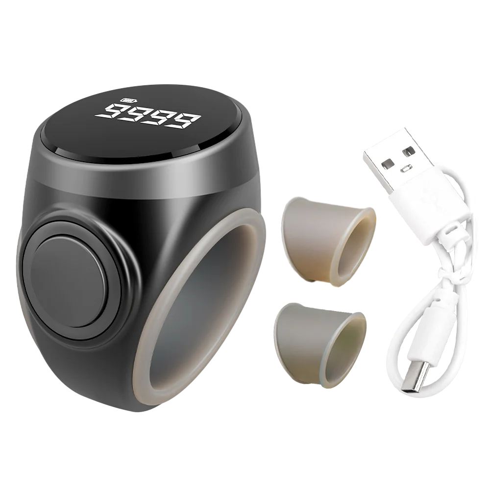 Smart Tasbih Tally Counter Digital Electronic Finger Ring Tally Counter Muslims Tasbeeh Zikr Ring Prayer Counter Type-C Charge