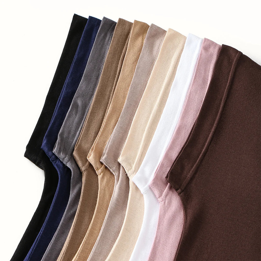 New Ramadan Muslim Women Instant Inner Hijab Cap Turban Hat Solid Undercap Stretch Bonnet Lightweight Soft Underscarf Bandana