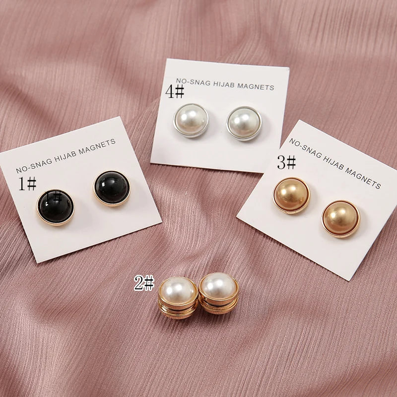 For Woman Muslim Hijab Pins Mixed Colors Magnets 1.5cm