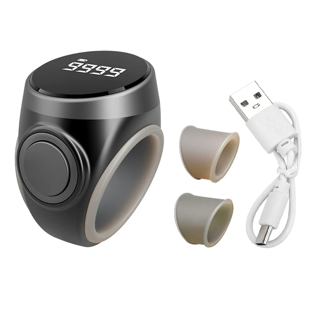 Smart Tasbih Tally Counter Digital Electronic Finger Ring Tally Counter Muslims Tasbeeh Zikr Ring Prayer Counter Type-C Charge