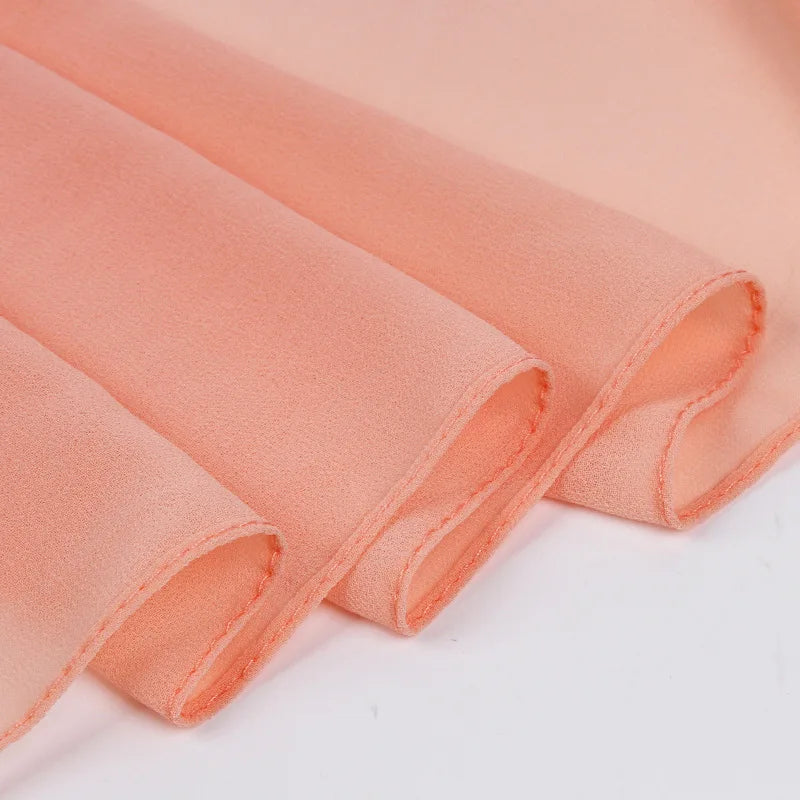 New Fashion Women Solid Chiffon Headscarf Ready To Wear Instant Hijab Scarf Muslim Shawl Islamic Hijabs Arab Wrap Head Scarves
