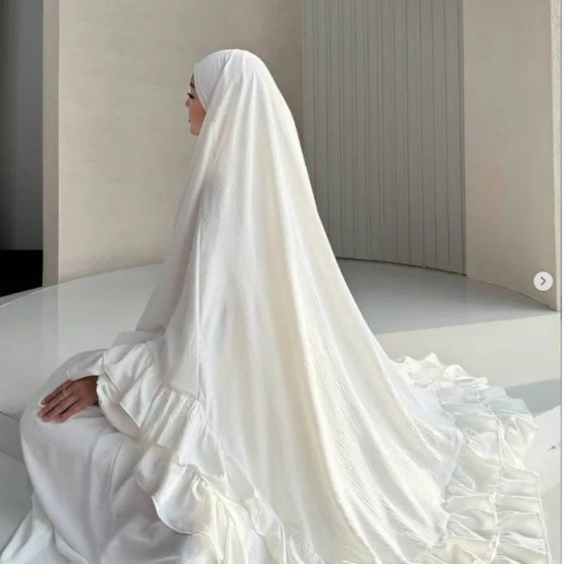 Eid Gebetskleid für Frauen, 2-teiliges Set, Langer Khimar, Muslimische Abaya