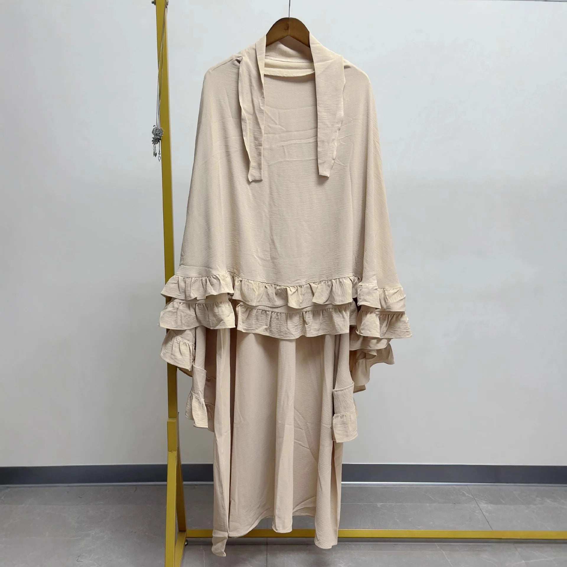 Eid Gebetskleid für Frauen, 2-teiliges Set, Langer Khimar, Muslimische Abaya