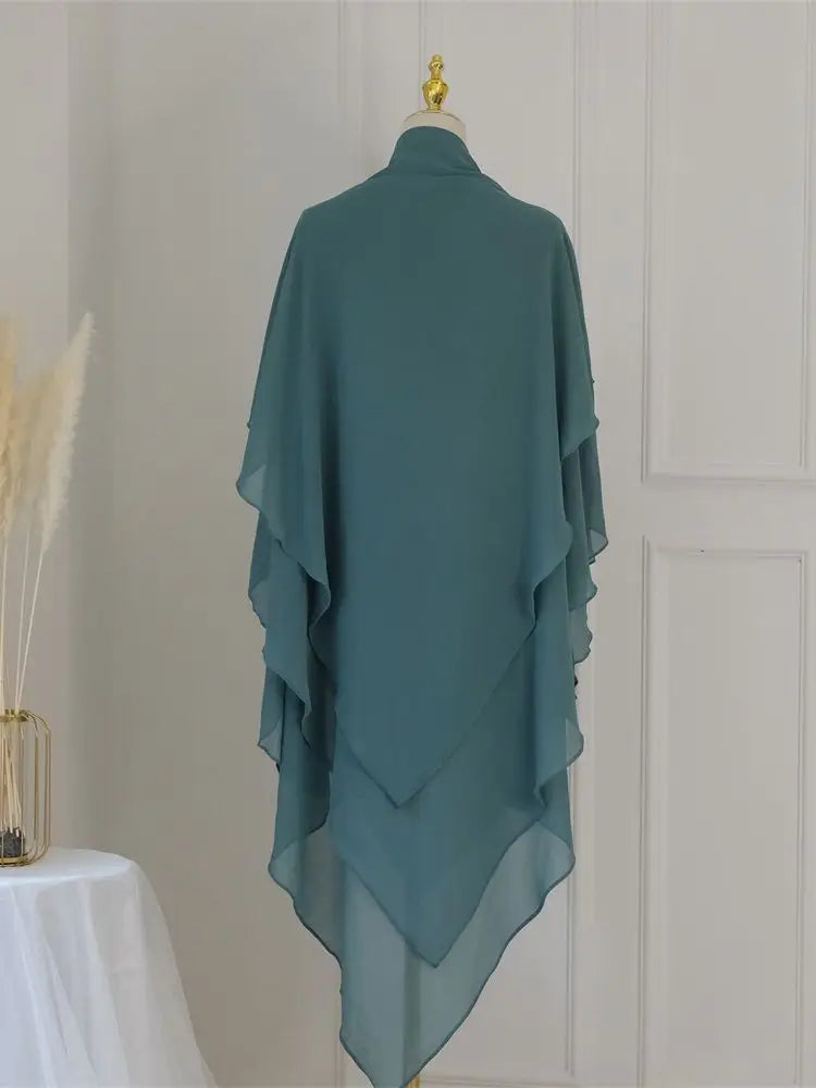 Ramadan Chiffon Khimar Abaya Niqab Turkey Arabic Muslim Hijab Islam Prayer Clothes For Women Djellaba Turban Musulmans Femme