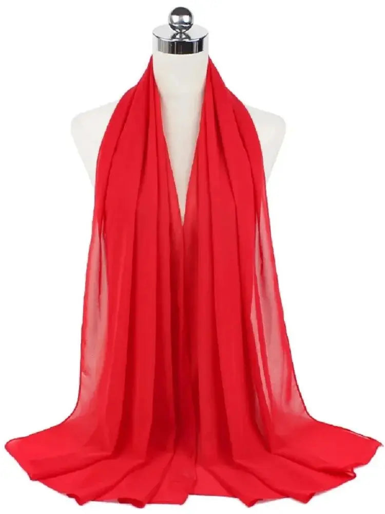 New Fashion Women Solid Chiffon Headscarf Ready To Wear Instant Hijab Scarf Muslim Shawl Islamic Hijabs Arab Wrap Head Scarves
