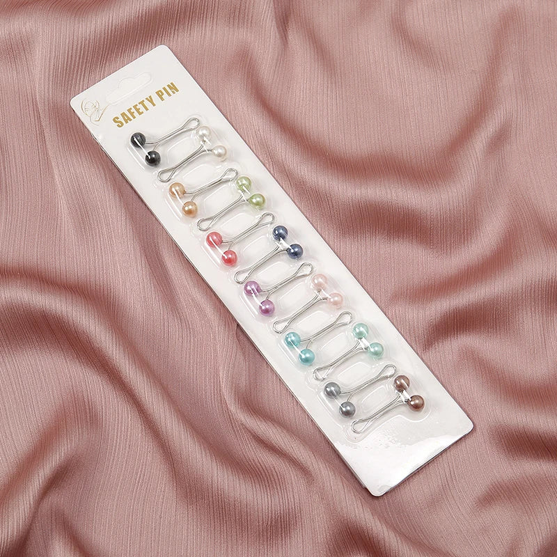 12pcs/Bag Muslim Hijab Pins Scarf