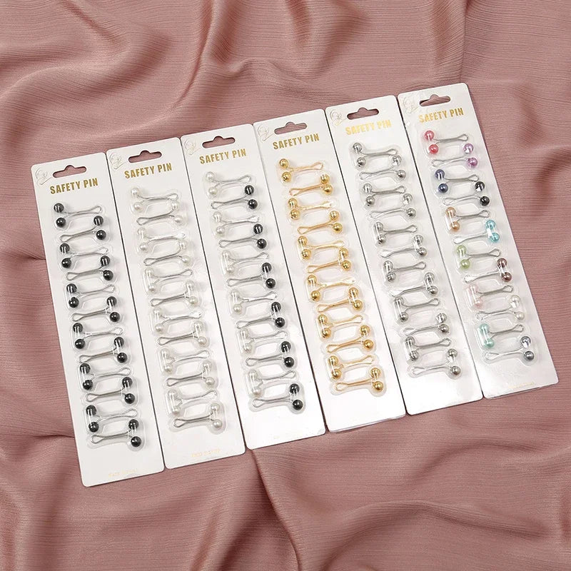 12pcs/Bag Muslim Hijab Pins Scarf